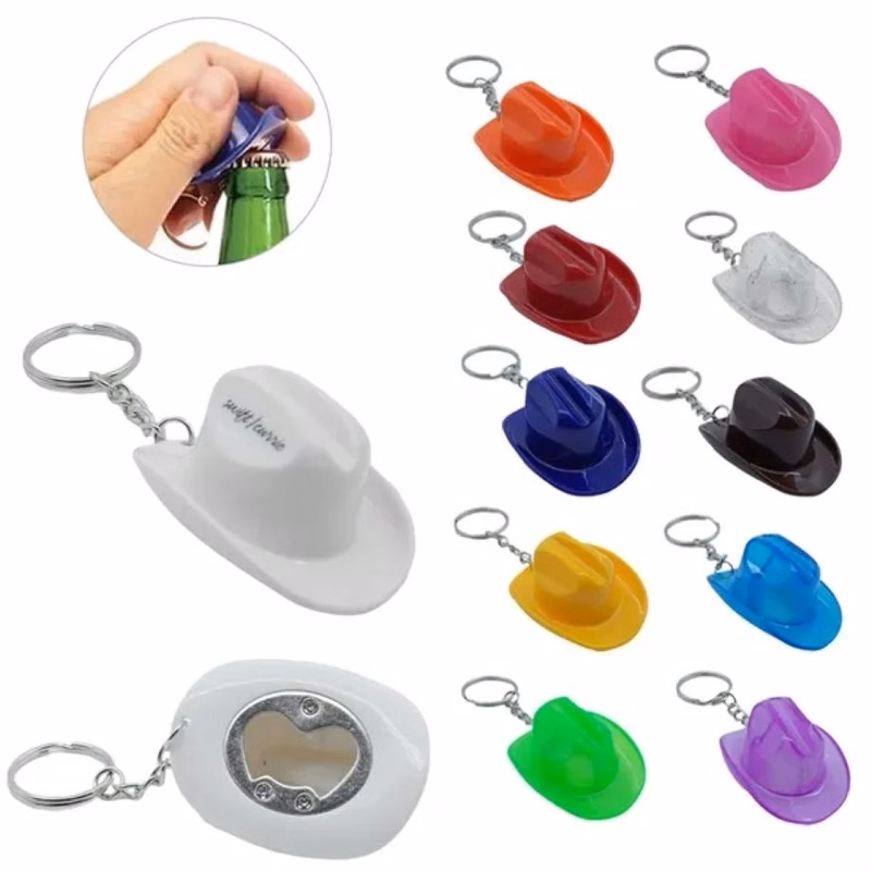 Cowboy Hat Bottle Opener Keychain