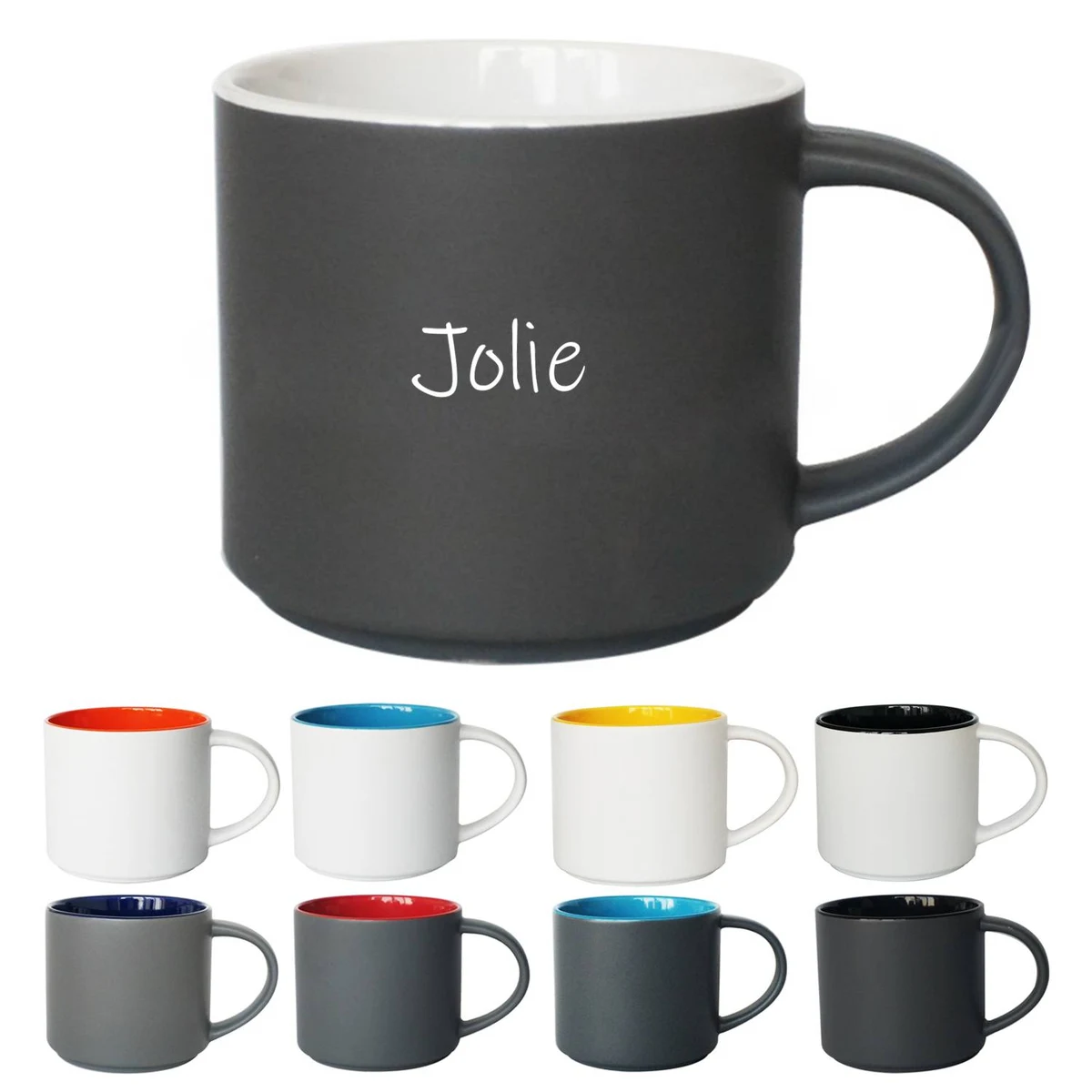 12oz Bicolor ceramic cup 1