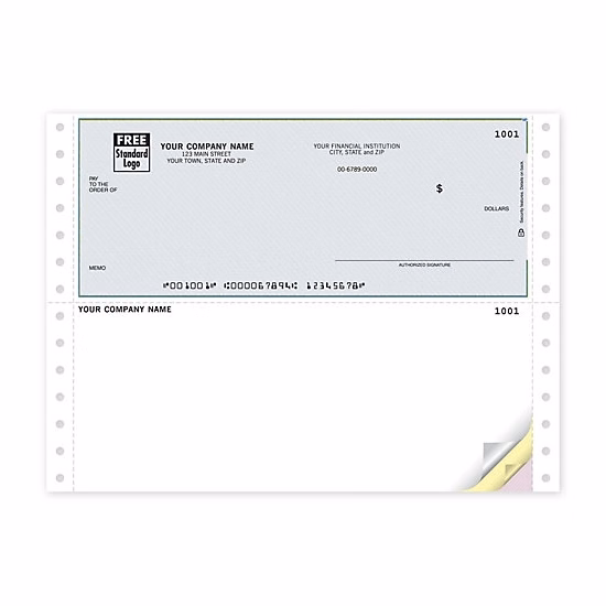 Continuous Top multipurpose voucher check without lines