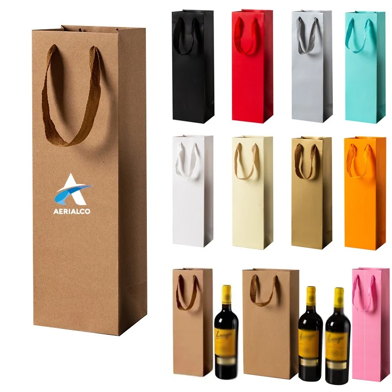 Kraft Paper Gift Wine Bag 1