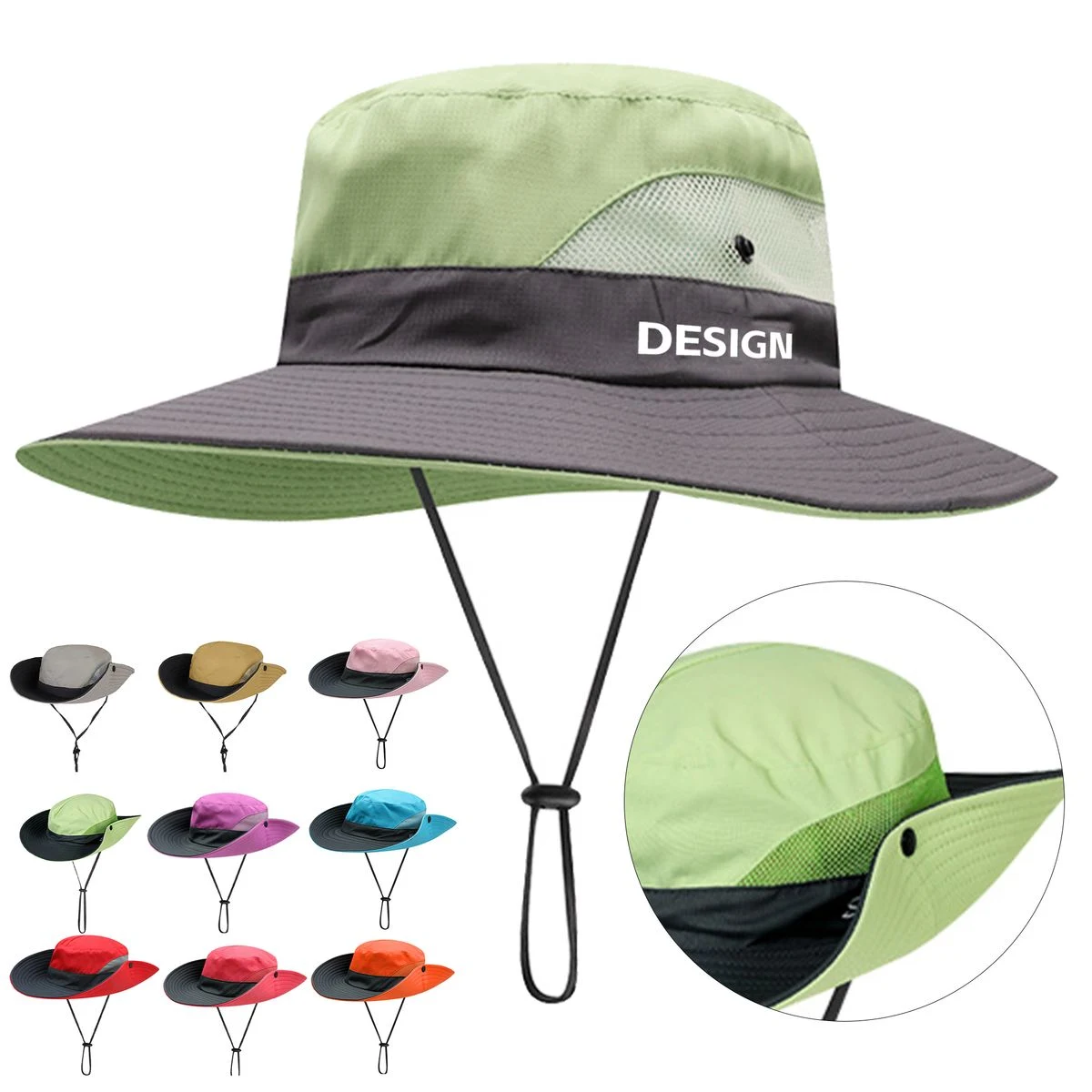 UV Protect Wide Brim Sun Mesh Ponytail Hole Hats 1