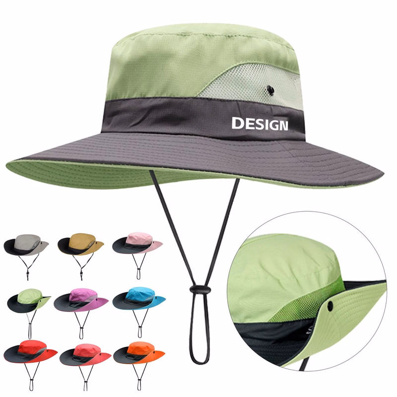 UV Protect Wide Brim Sun Mesh Ponytail Hole Hats