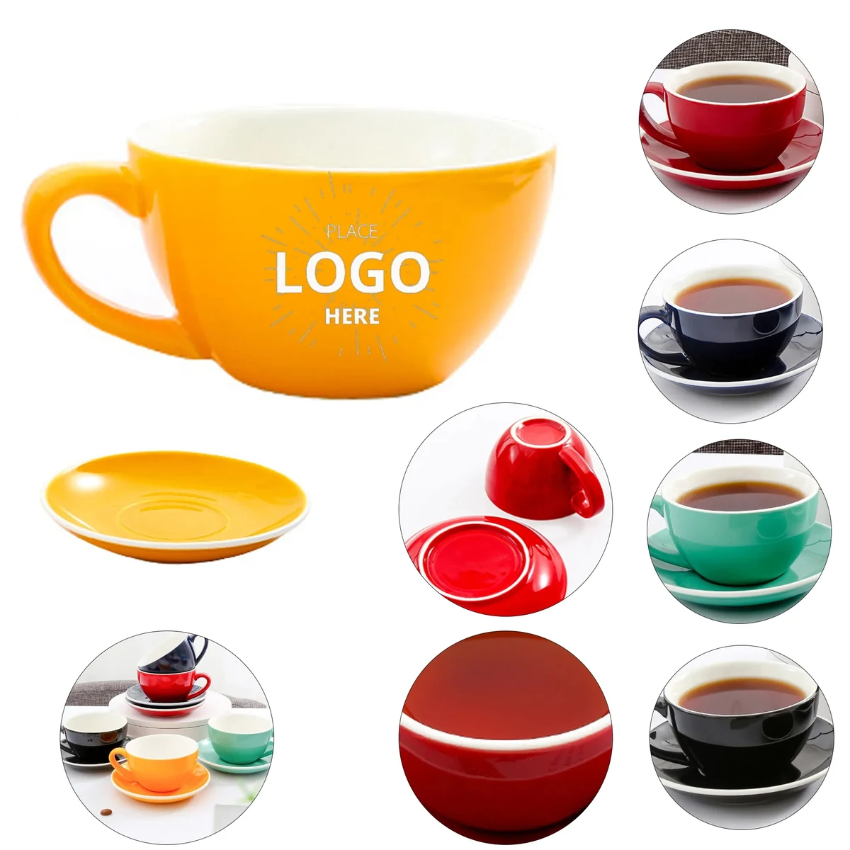 Ceramic Coffee Cup and Saucer 1