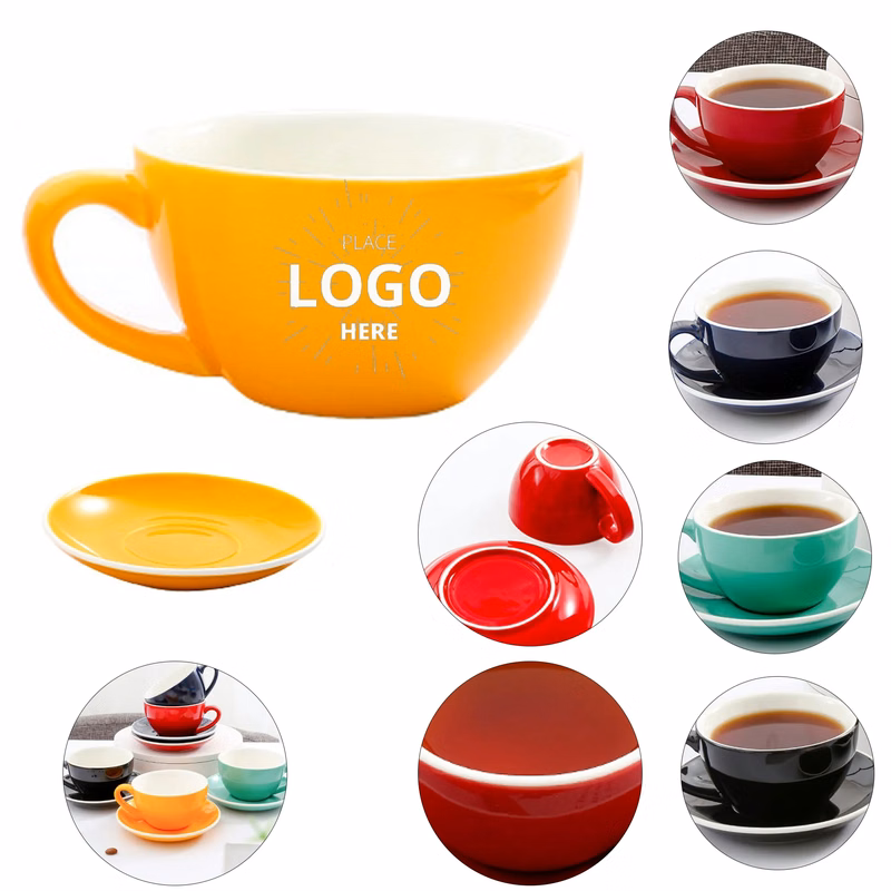 Ceramic Coffee Cup and Saucer