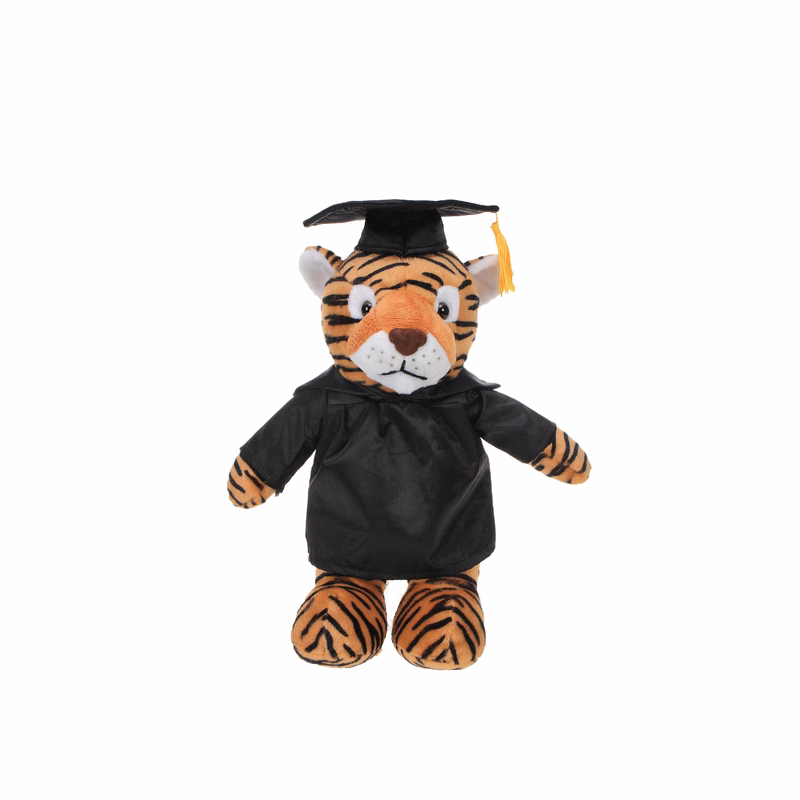 Soft Plush Tiger in Graduation Cap & Gown Stuffed Animal