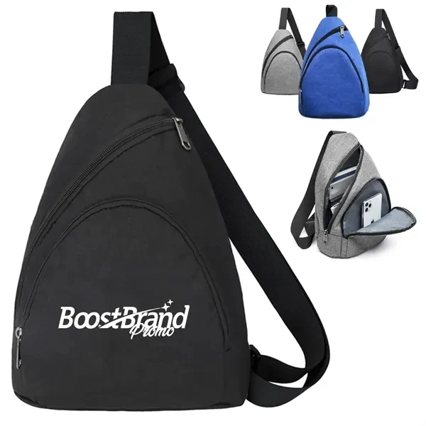 Custom Adjustable Sling Bag with Ample Storage — Corporate Trade Show Giveaway 1