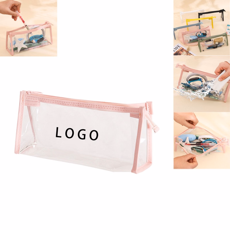 Clear Multifunction Pencil Pouch Transparent Makeup Bag