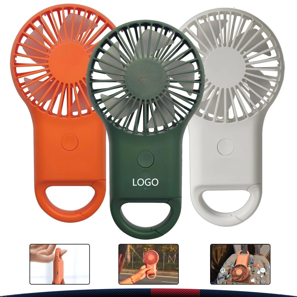 Mini Handheld Fan W/ Carabiner 1