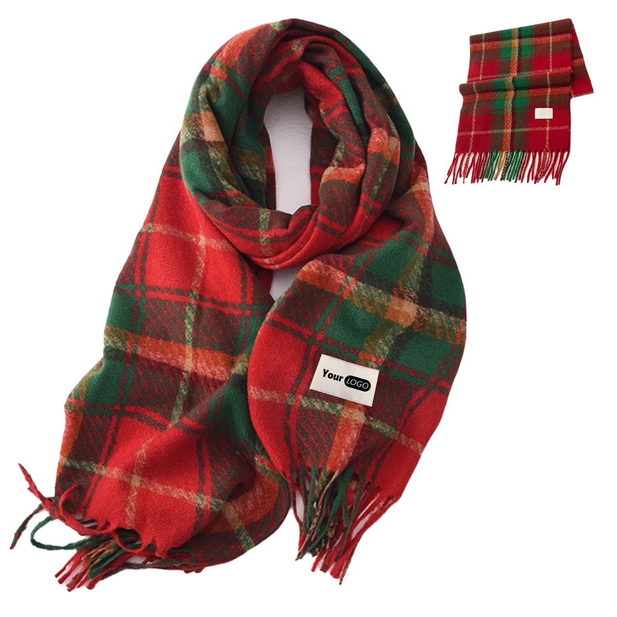 Imitation Cashmere Festive Plaid Scarf ?C Perfect For The Holiday Season 1