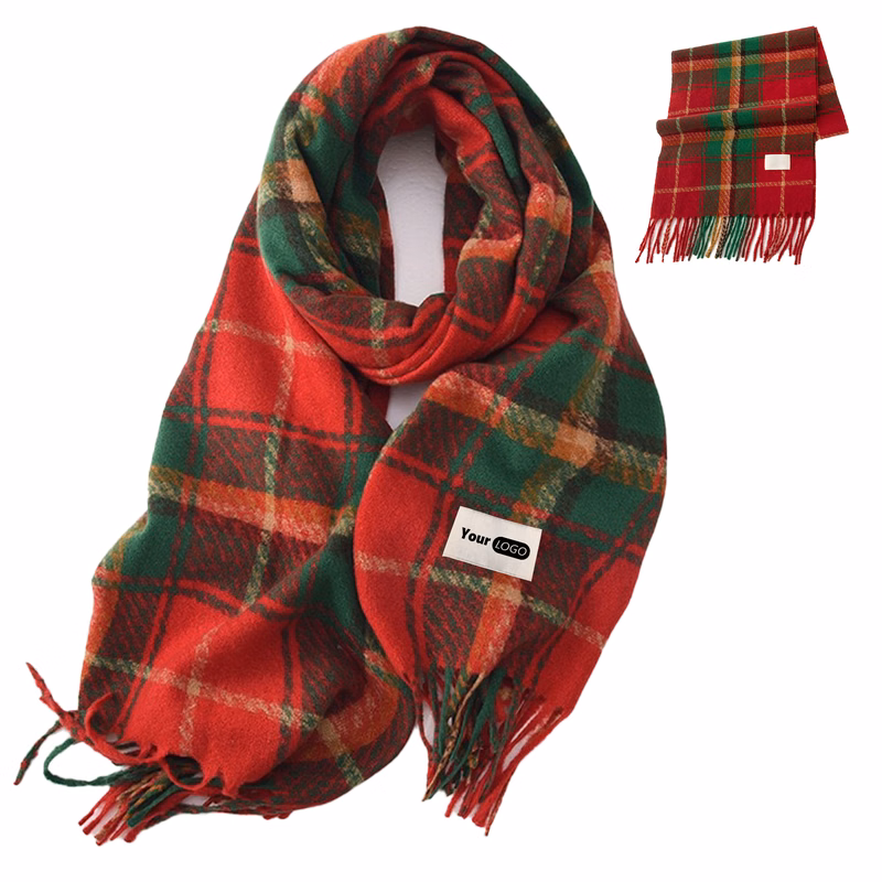 Imitation Cashmere Festive Plaid Scarf ?C Perfect For The Holiday Season