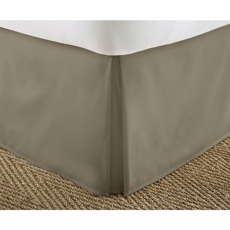 Premium Bed Skirts - Taupe Cali King Pleated
