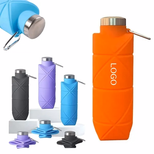 23 oz Reusable Collapsible Water Bottle Eco-Friendly Design