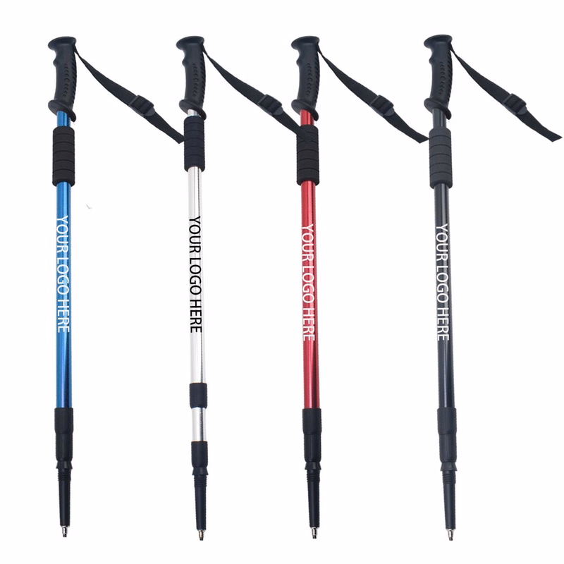Professional Straight Grip Retractable Hiking Stick