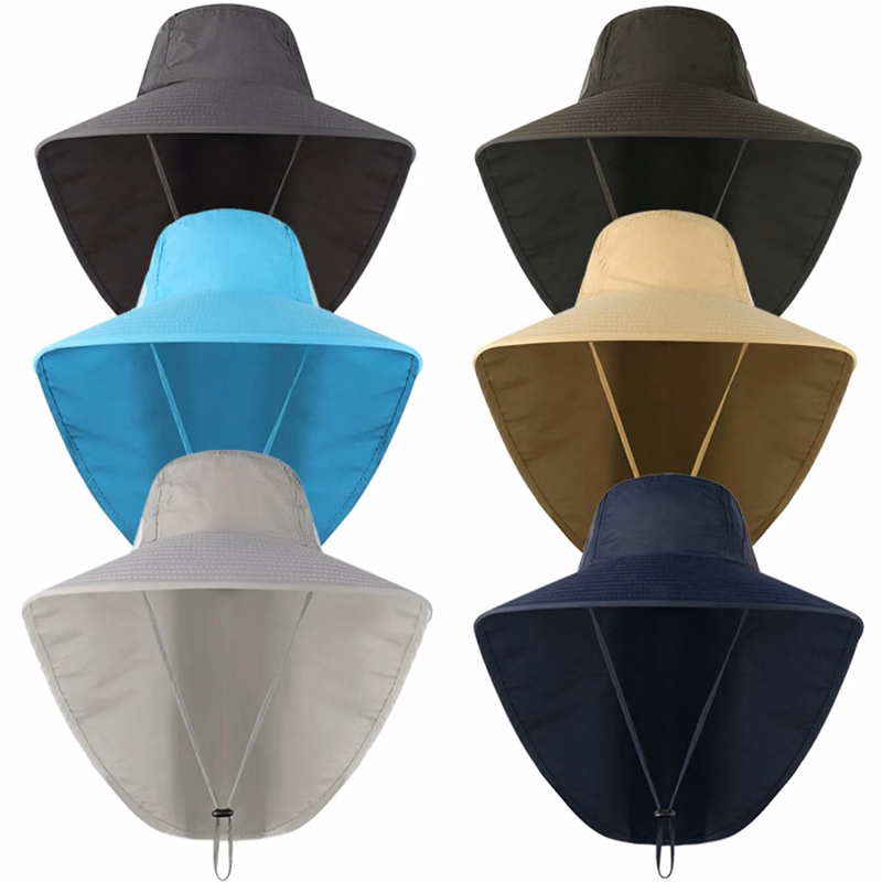 Uv Protection Bucket Hat With Neck Flap