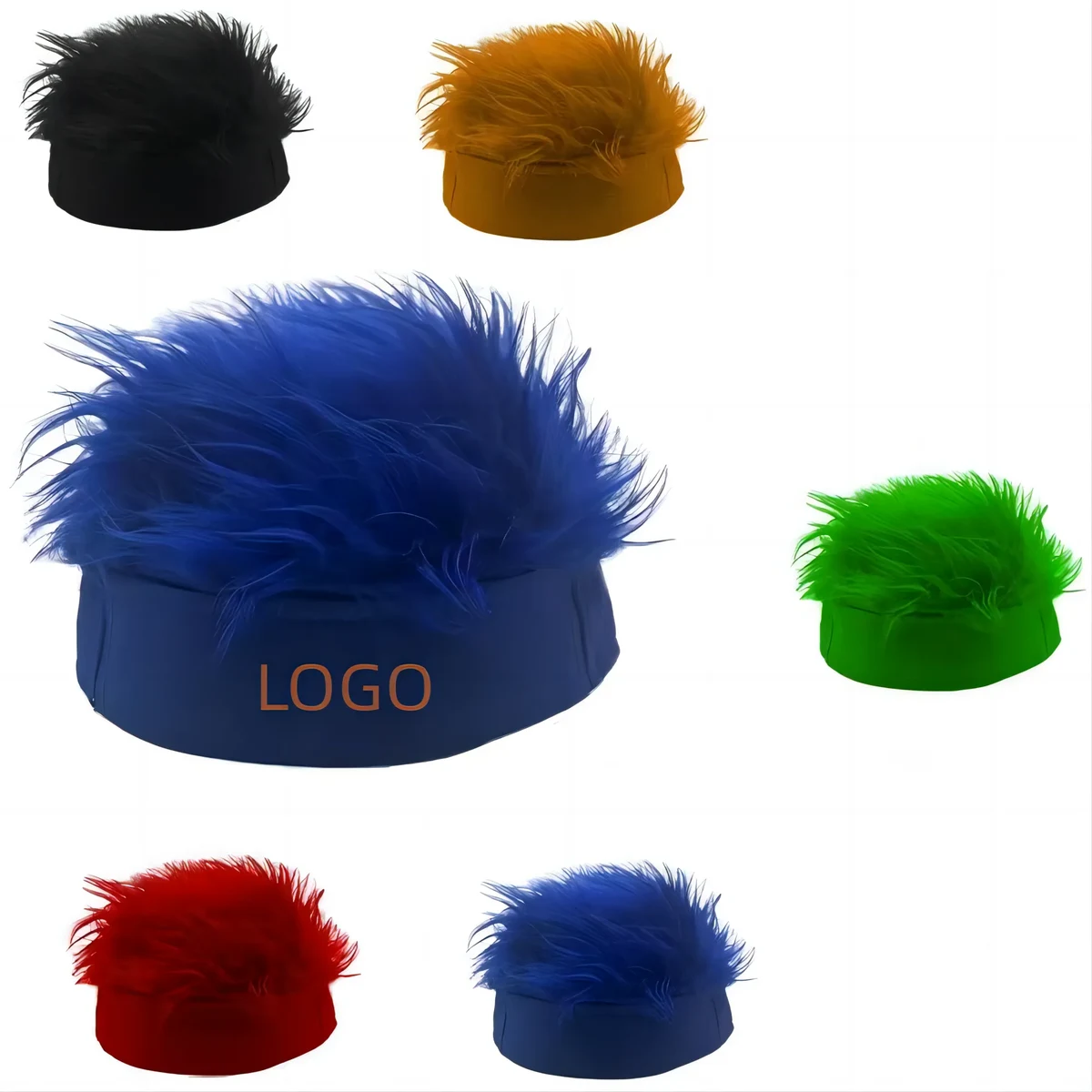 Full Color Cheering Sport Crazy Fans Wig With Headband 1