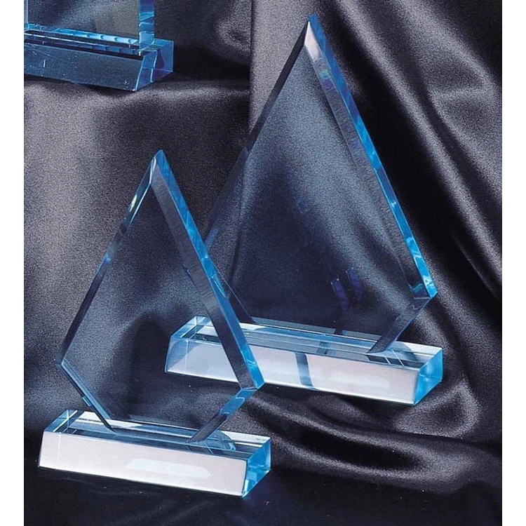 4 1/2" x 6 3/4" Triangle Sapphire Acrylic Award 1