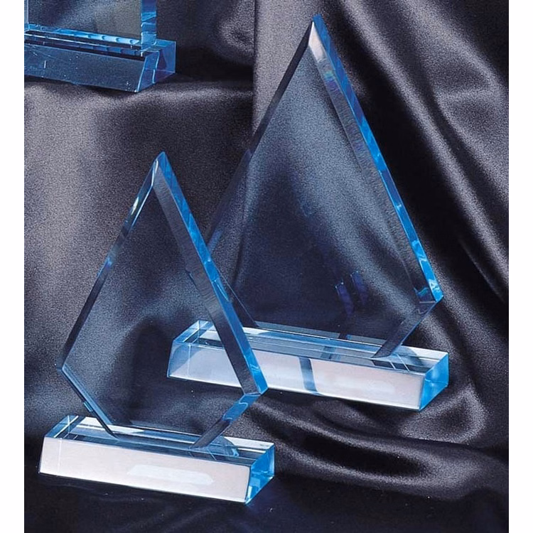 4 1/2" x 6 3/4" Triangle Sapphire Acrylic Award