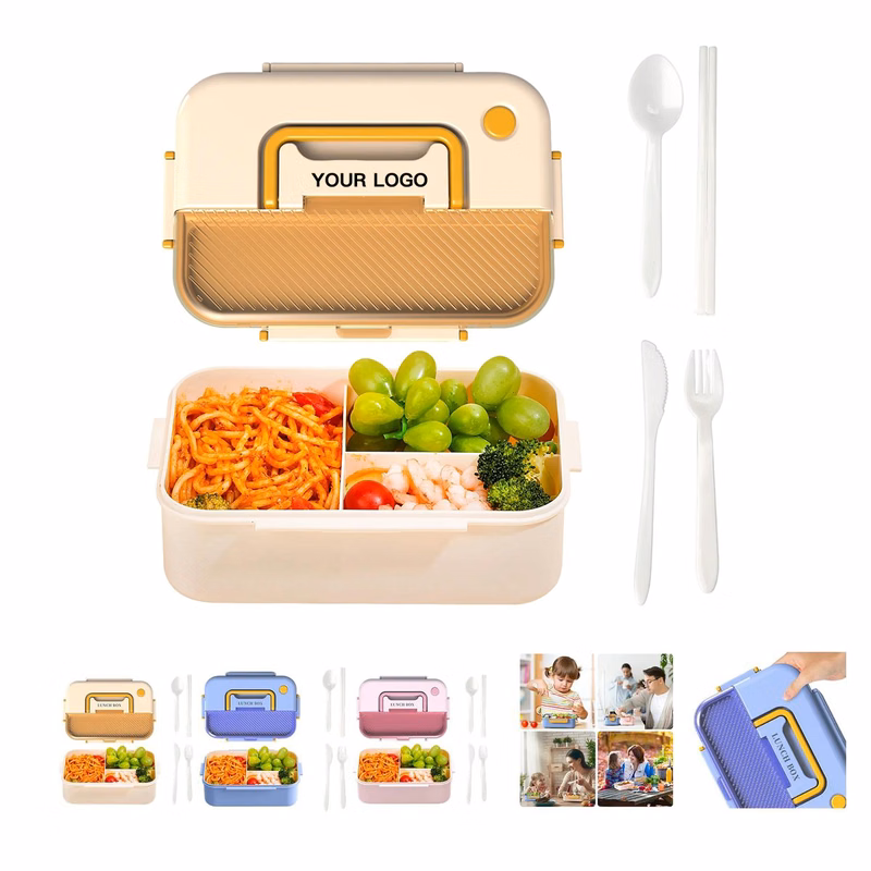 Durable Plastic Lunch Box with Microwave Safe Lid