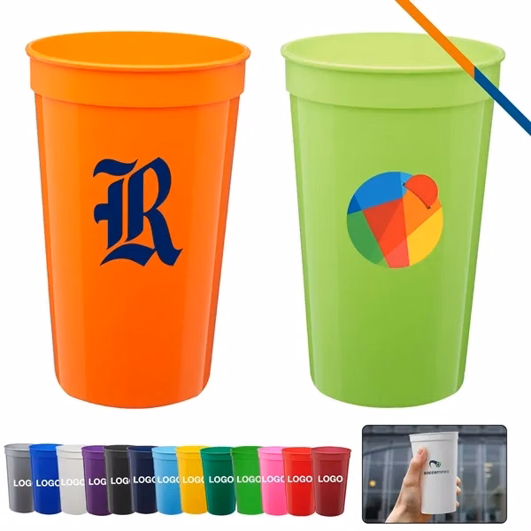 Custom 22 oz BPA-Free Plastic Stadium Cup — Sports & Event Catering Giveaway