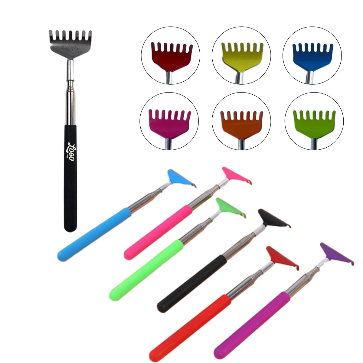 Custom Retractable Stainless Steel Back Scratcher 1