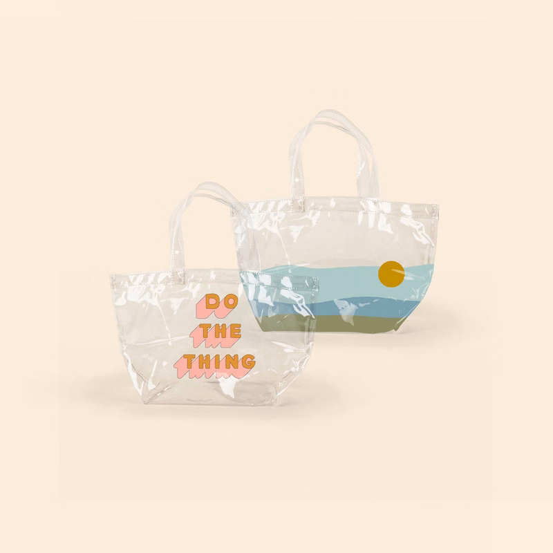 DUMPLING TOTE - CLEAR VINYL