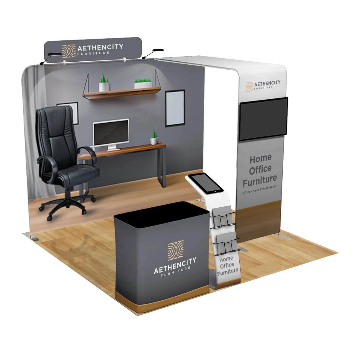 10ft Fastzip™ Deluxe Archway Trade Show Booth 1
