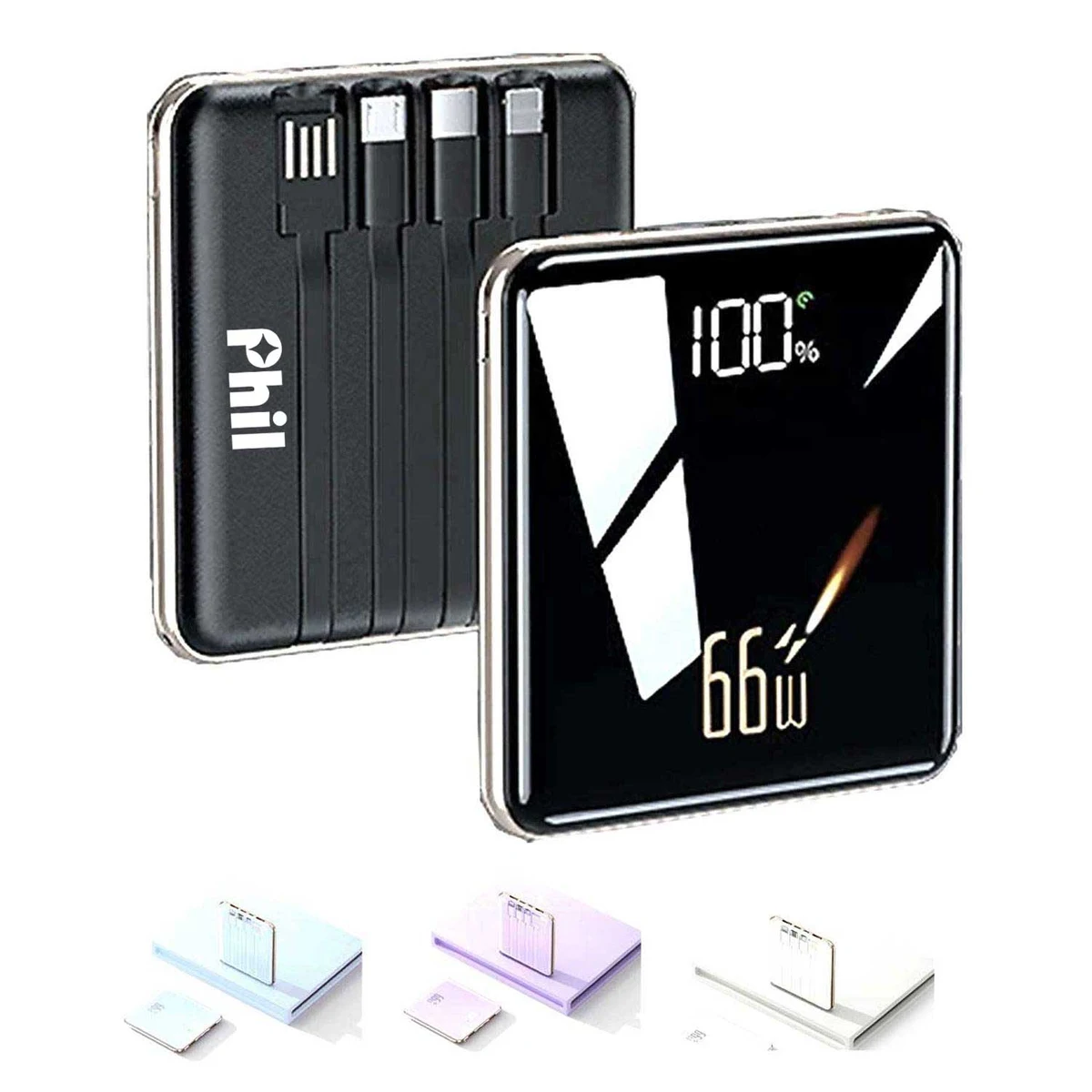 20W 20KmAh Fast Charge Power Bank w/Cable 1