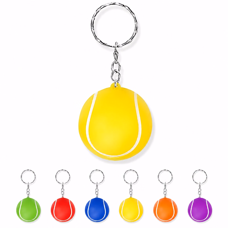 Stress Ball Baseball Keychain