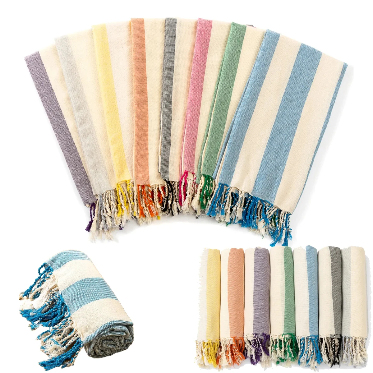 Multi-colored Turkish Towel 1