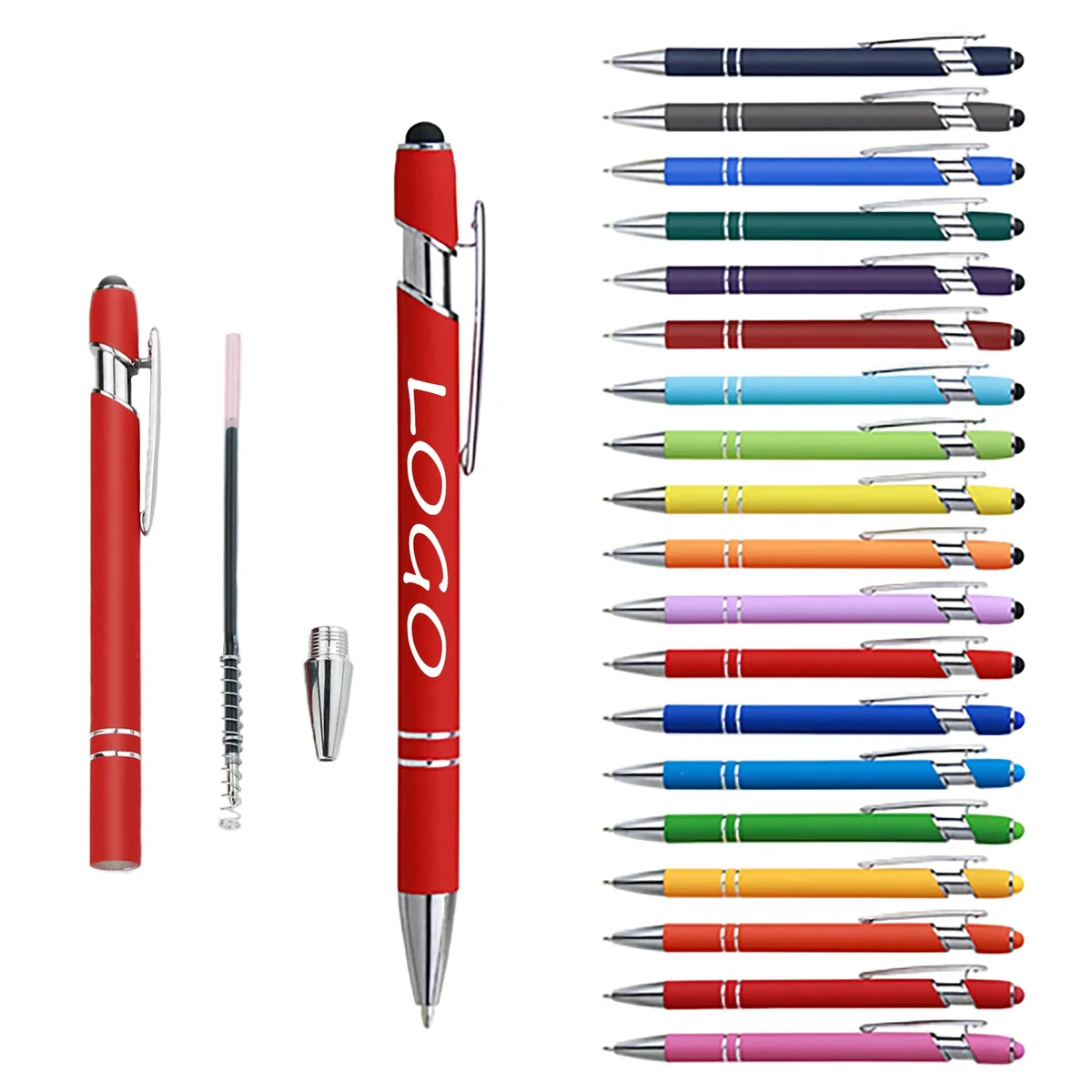 Multi Color Metal Touch Screen Ballpoint Pen MOQ 100pcs 1