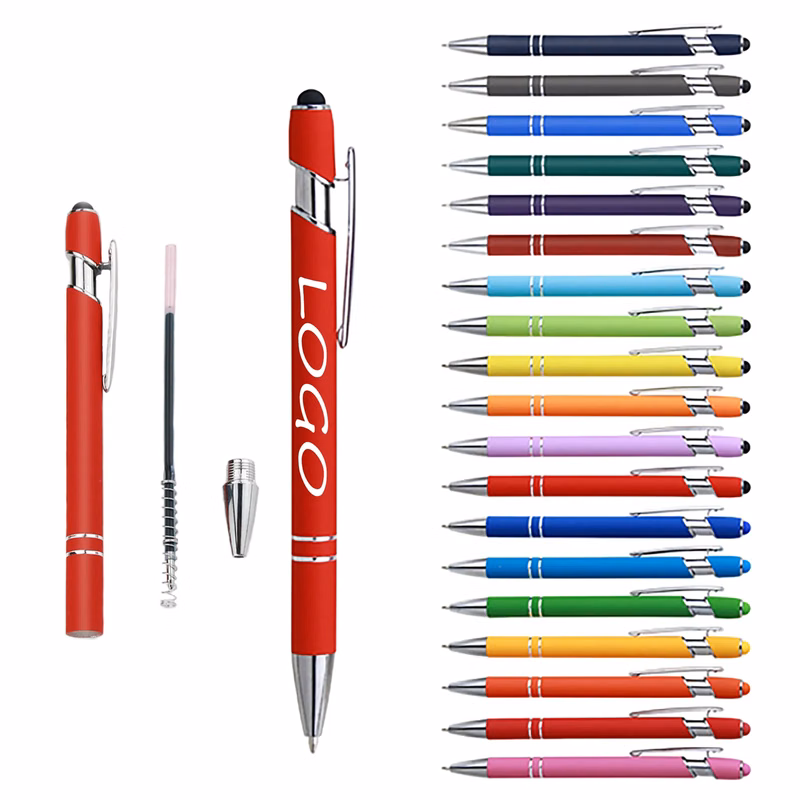 Multi Color Metal Touch Screen Ballpoint Pen MOQ 100pcs