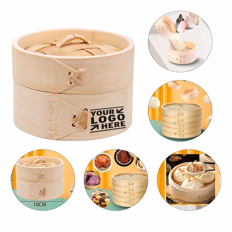 Women Kid Home Kitchen 4 Inch Bamboo Wood Candy Holder Soap Bar Container with Lid