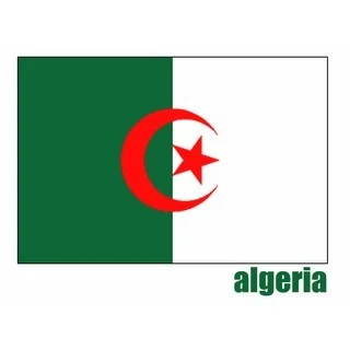 National Flag, Algeria, Single-Sided - 36"W x 24"H 1