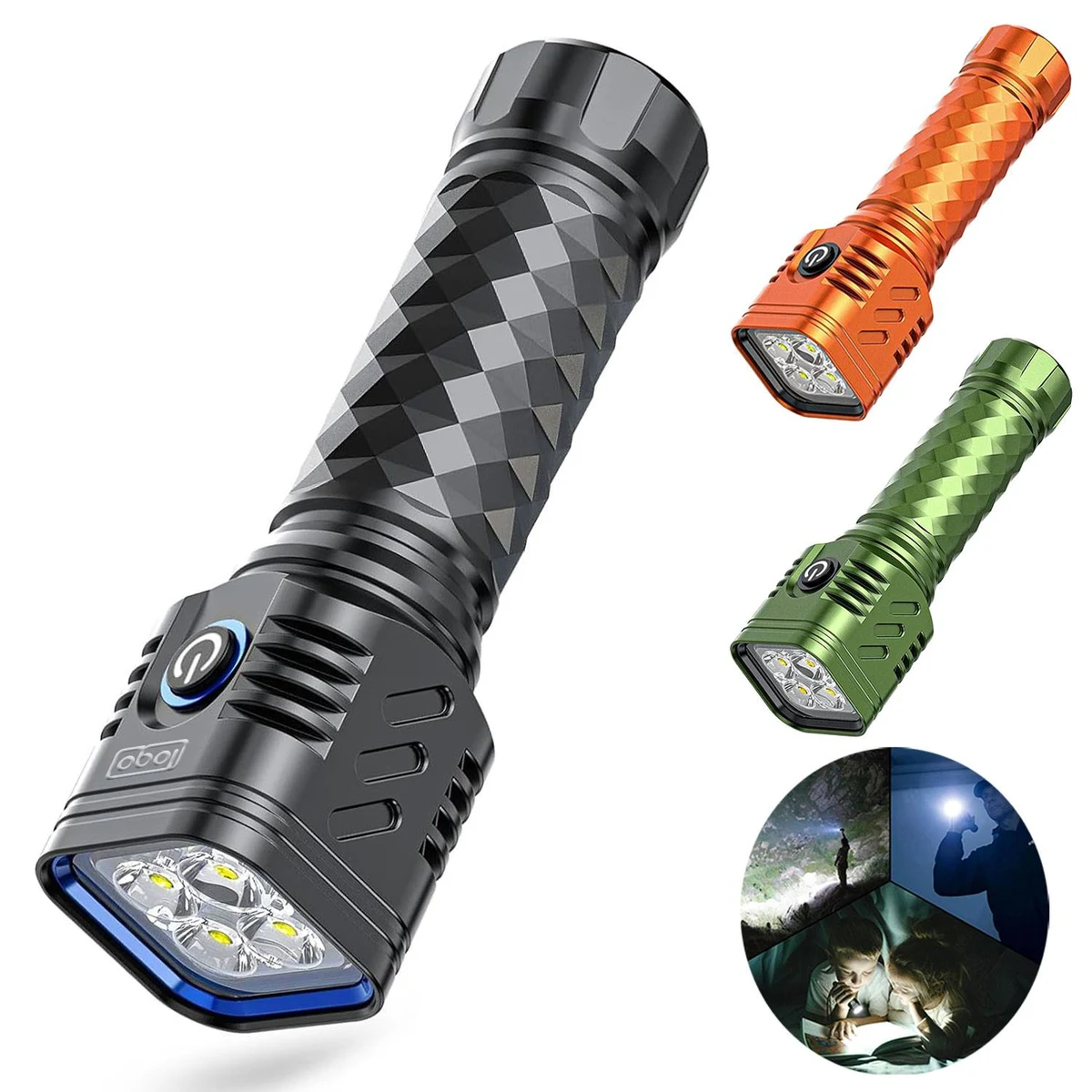 USB Rechargeable Aluminum Flashlight - 3 Modes & Safe 1