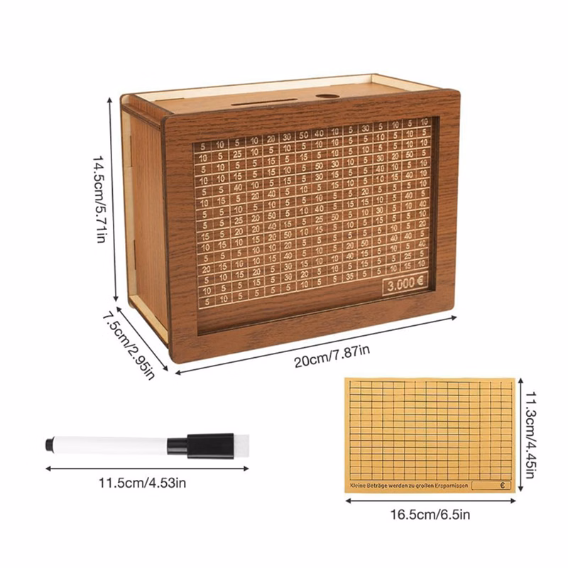 Wooden Counting Piggy Bank