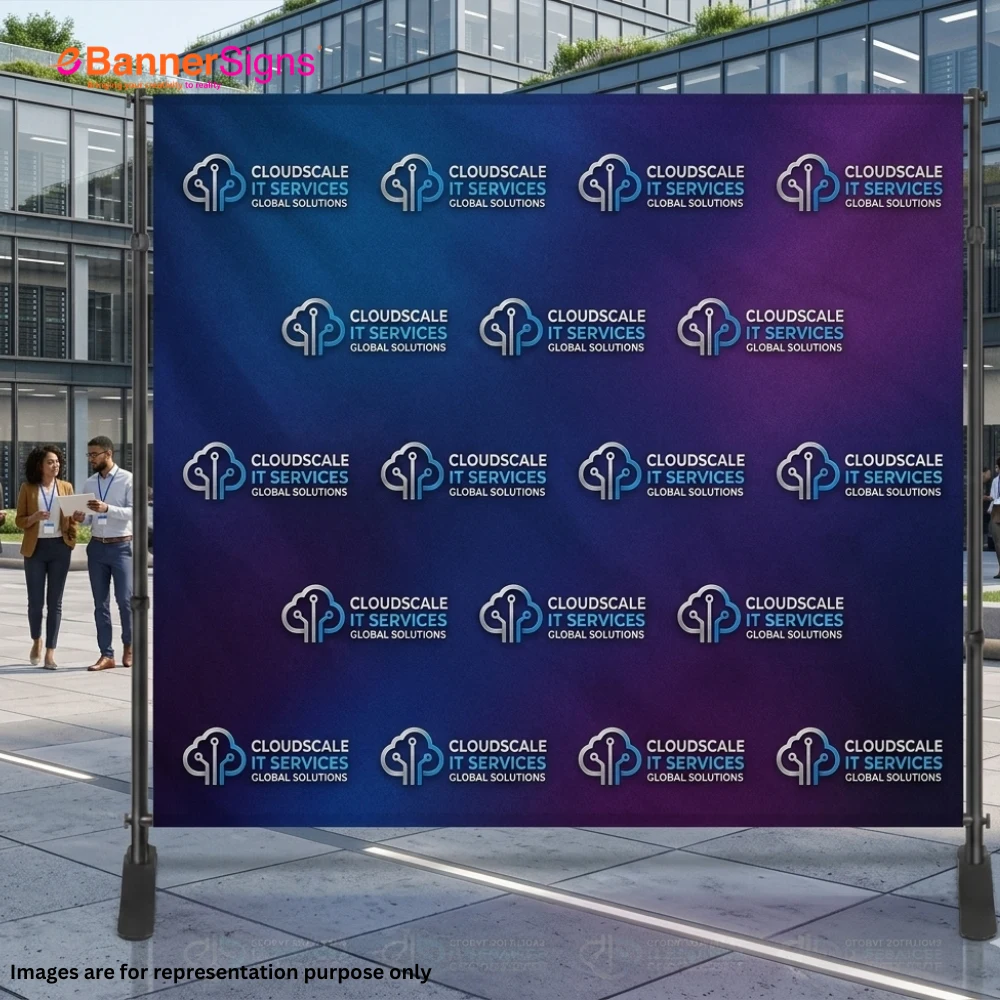 Step & Repeat Adjustable Banner Stands (Graphics + Hardware) 1