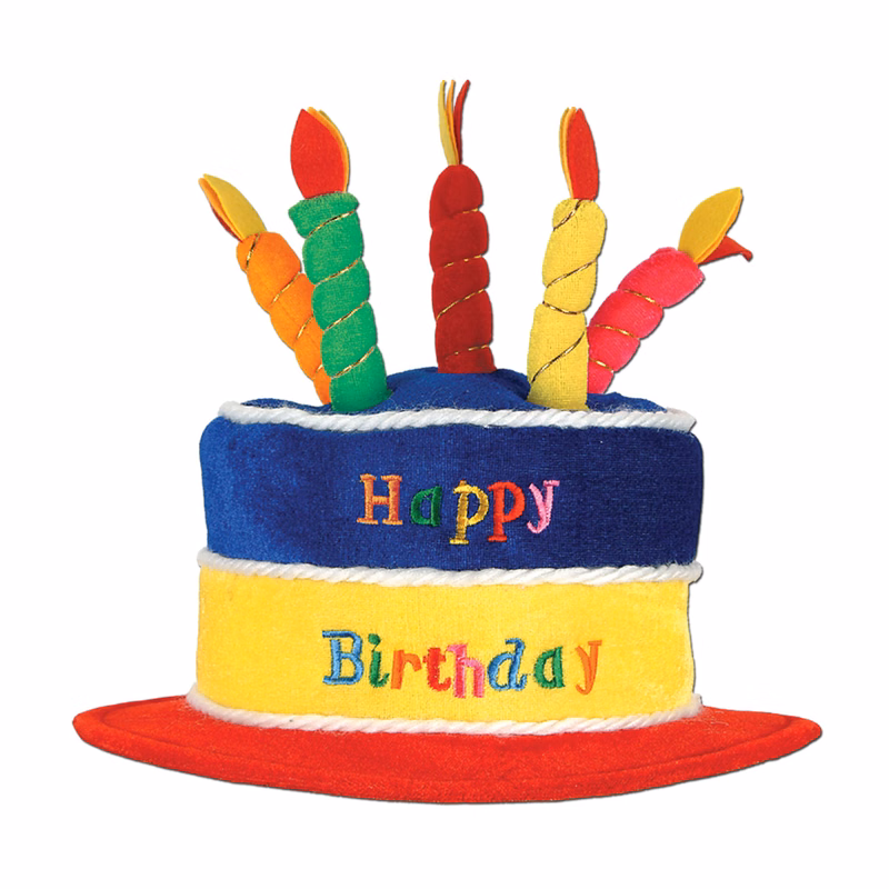Plush Birthday Cake Hat