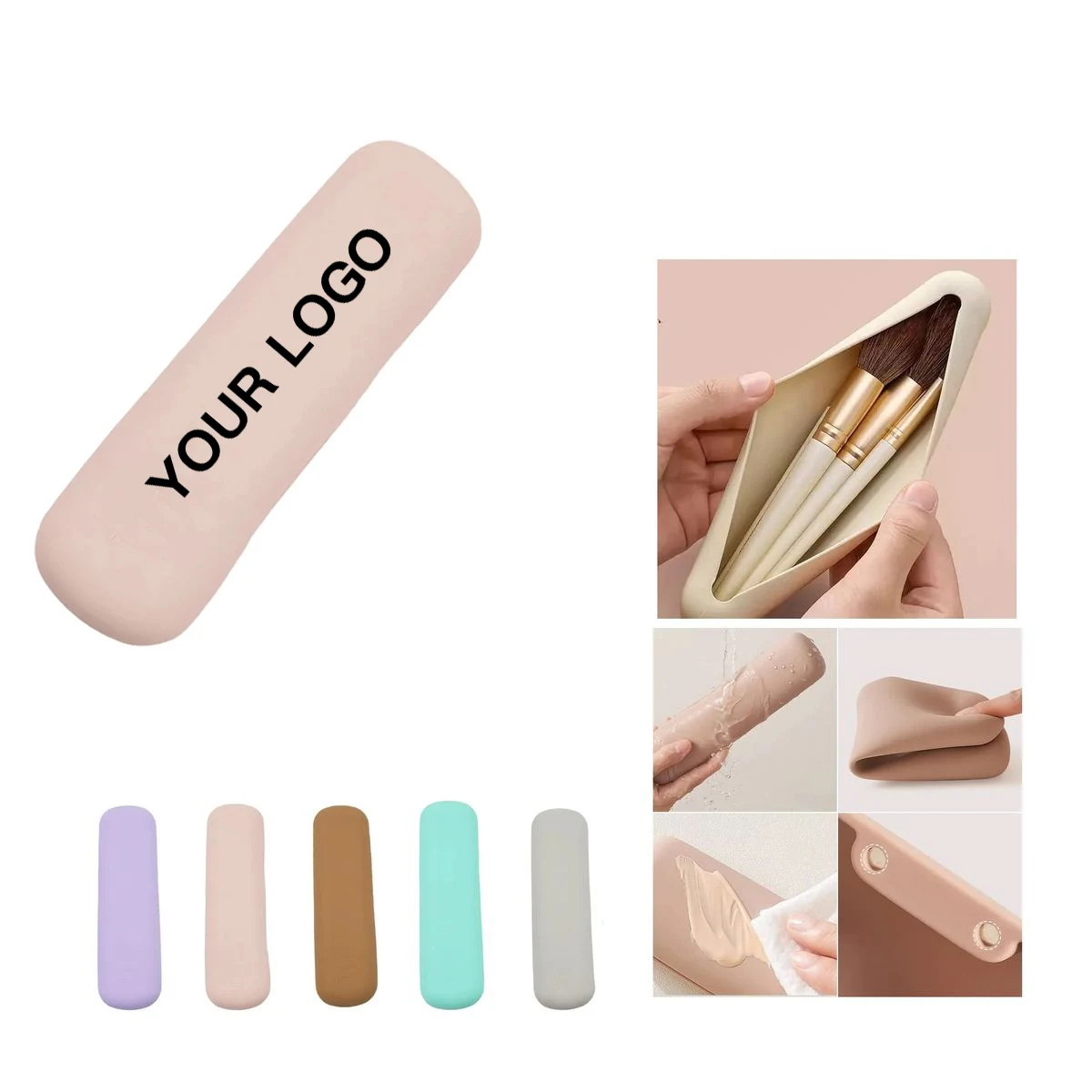 Magnetic Silicone Makeup Brush Storage Pouch 1
