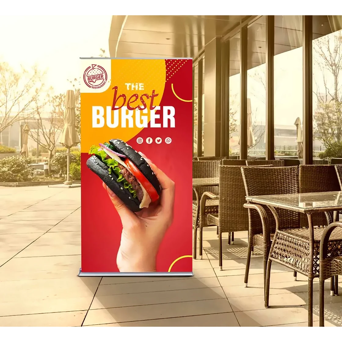 Silverstep 36" x 72" Retractable Banner Stand (Graphic only) 1