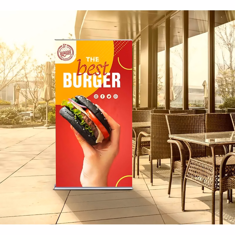 Silverstep 36" x 69" Retractable Banner Stand (Graphic only)