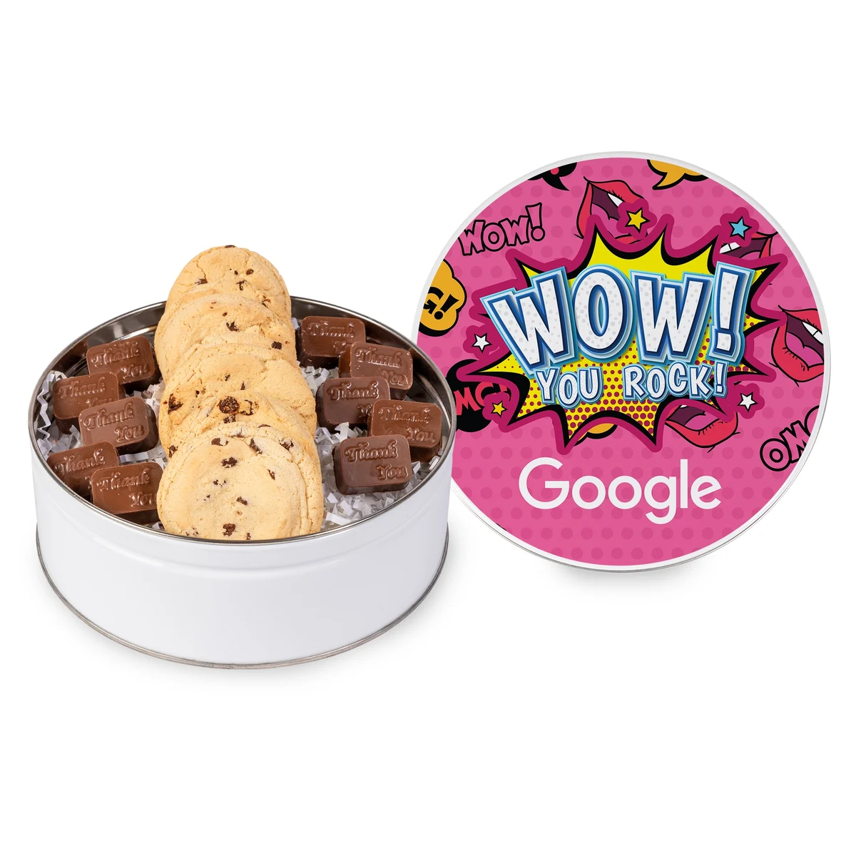 Molded Chocolate and Chocolate Chip Cookie Tin I 1