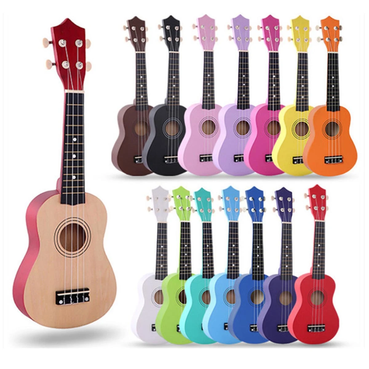 21" Colored Basswood Ukulele 1