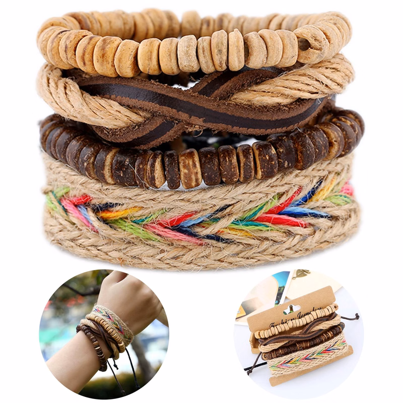 Jute Hand-woven vintage multi-layered bracelet