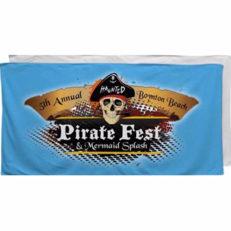 Promo Sublimated Microfiber Terry Beach Towel, 30x60