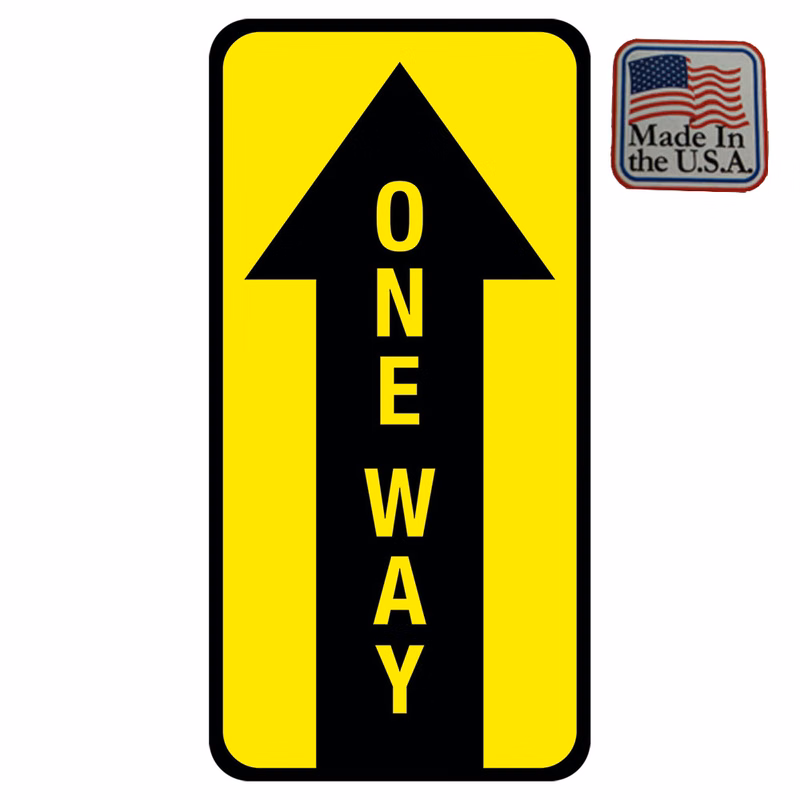 6" x 12" One Way Floor Graphic Made in USA
