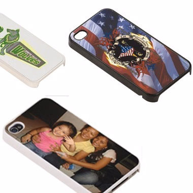 White Frame iPhone 4 case with Sublimatable Aluminum Plate for full color imprint