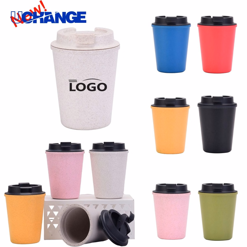 Plastic Double Wall Coffee Cup Container (12oz)