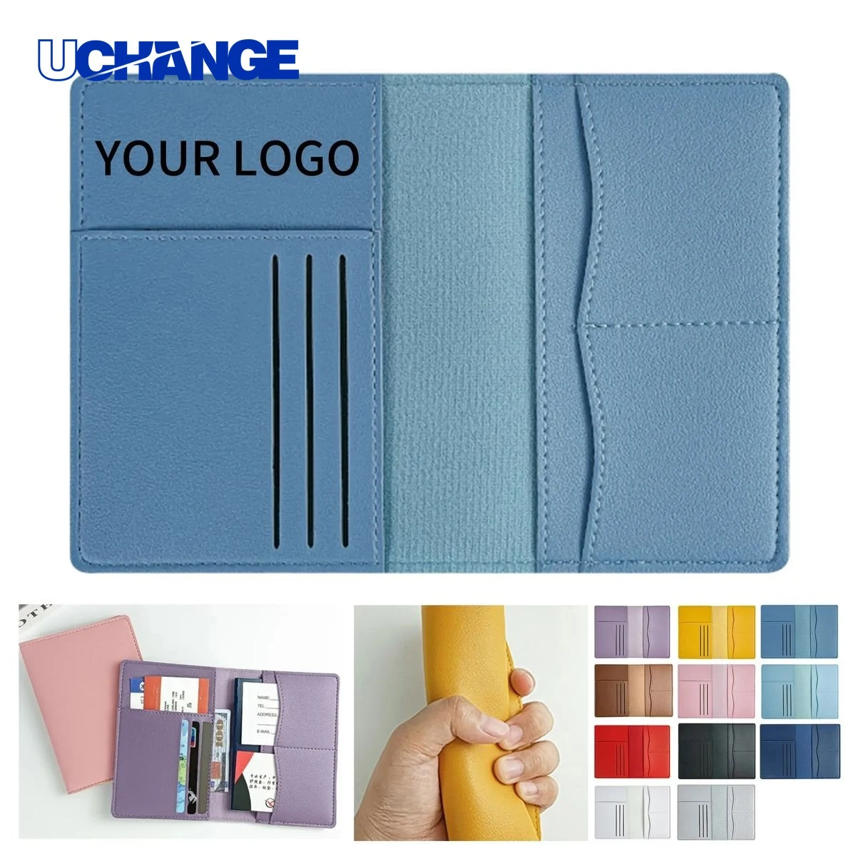 PU Passport Holder Case for ID Cards 1