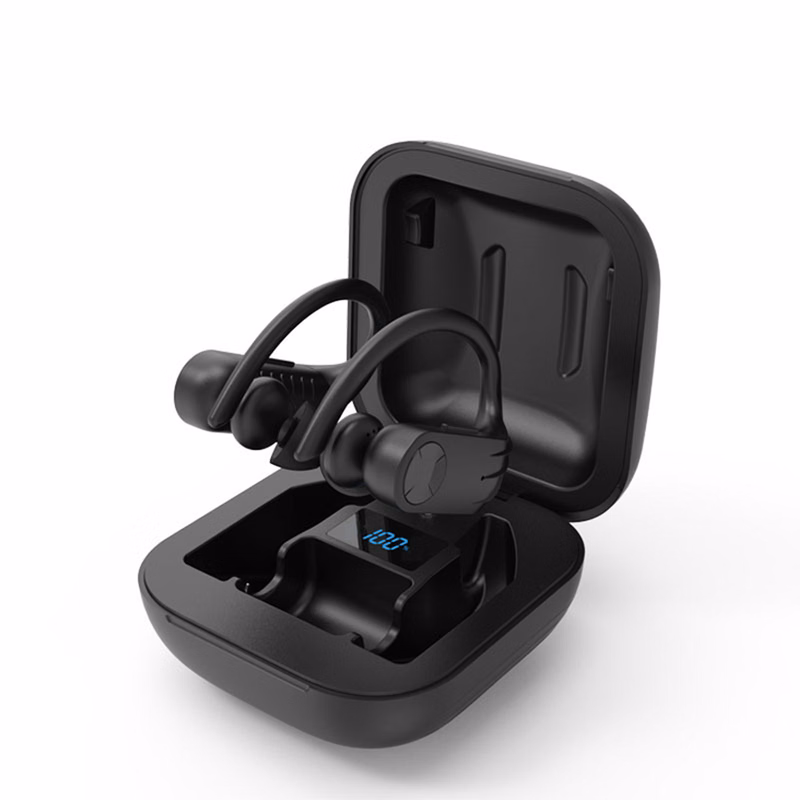 Black Hanging Sport Headset Bluetooth Headphones