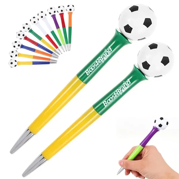 Custom Novelty Soccer Ball Top Pens with Smooth Writing — Youth & Sports Engagement, custom pen with logo imprint 1